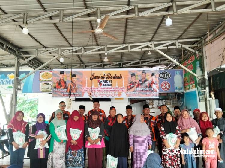 PAC Pemuda Pancasila Medan Denai Bagikan Ratusan Sembako, Bentuk Kepedulian Guntur Syahputra