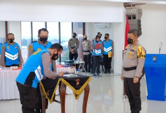 Peserta Seleksi SIP Polda Riau Tanda Tangani Pakta Integritas