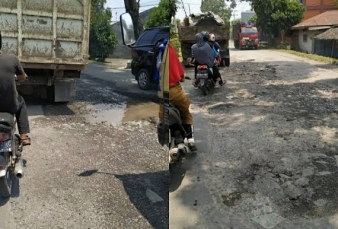Pemko Binjai Biarkan Truk Over Tonase Rusak Jalan 