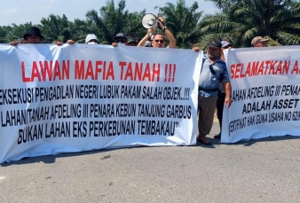 Mafia Tamengkan Warga Kuasai Kebun Tanjung Garbus PTPN II