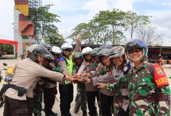 Pantau Sikon, Polres Pelalawan dan TNI Patroli Bersama May Day 2023