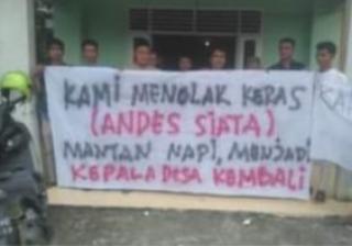 Tegas! Ninik Mamak dan Masyarakat Tolak Bila AS Eks napi Diaktifkan Jadi Kades