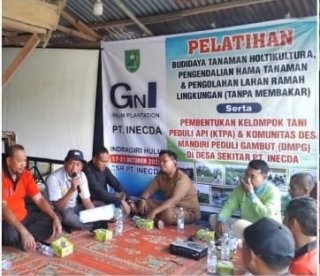 PT Inecda Gembleng Poktan di Empat Desa Budidaya Holtikultura dan Pengendalian Hama