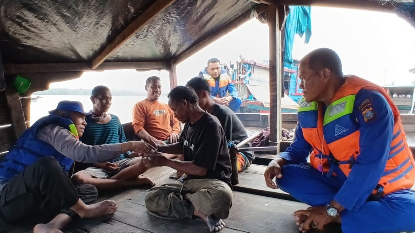 Sat Polairud Polres Asahan Selamatkan Nelayan Terombang-Ambing 7 Hari di Laut