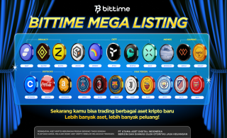 Bittime Mega Listing, Peluang Diversifikasi di Tengah Penguatan Nilai Aset Bitcoin