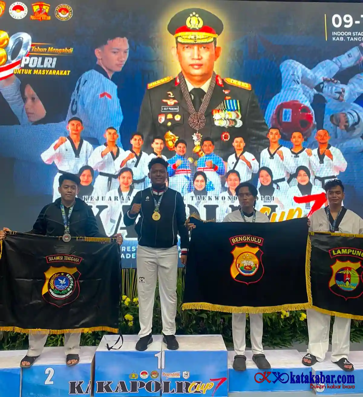 Polda Riau Juara Umum Kejurnas Taekwondo Kapolri Cup 7, Personel Polres Kepulauan Meranti Sumbang Emas