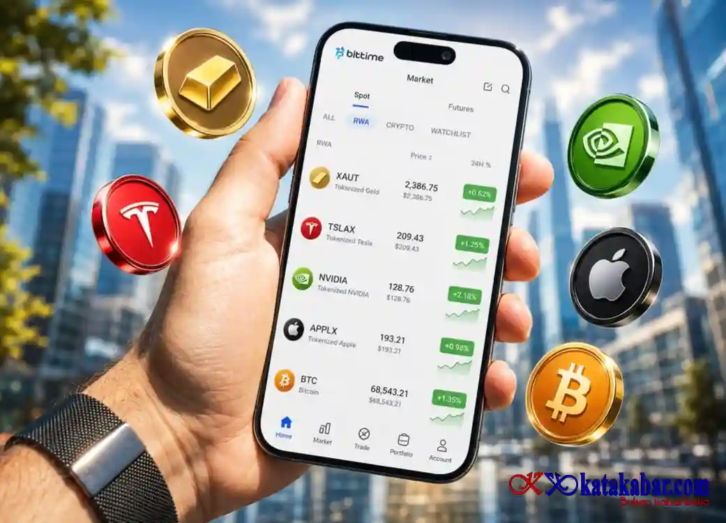 Pasar Kripto Masih Stagnan, Data Bittime Ungkap Minat Investor pada Tokenisasi Saham AI Meningkat