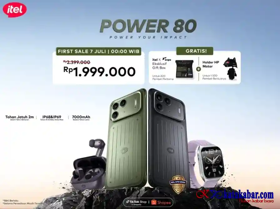 itel POWER 80 Resmi Rilis! Tahan Benturan, Tahan Air dan Bisa Rekam Video Dalam Air
