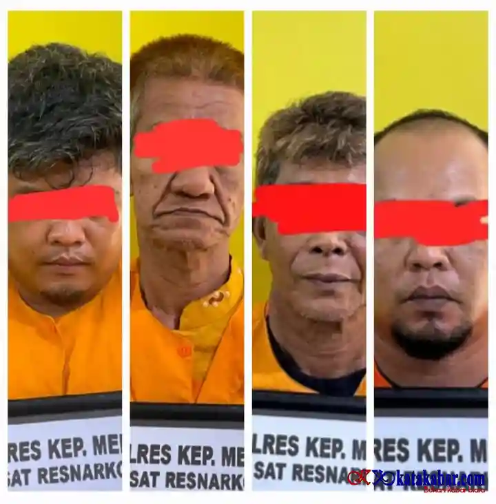 Polres Kepulauan Meranti Ungkap Dua Kasus Sabu Sehari Borgol Empat Pelaku di Lokasi Berbeda