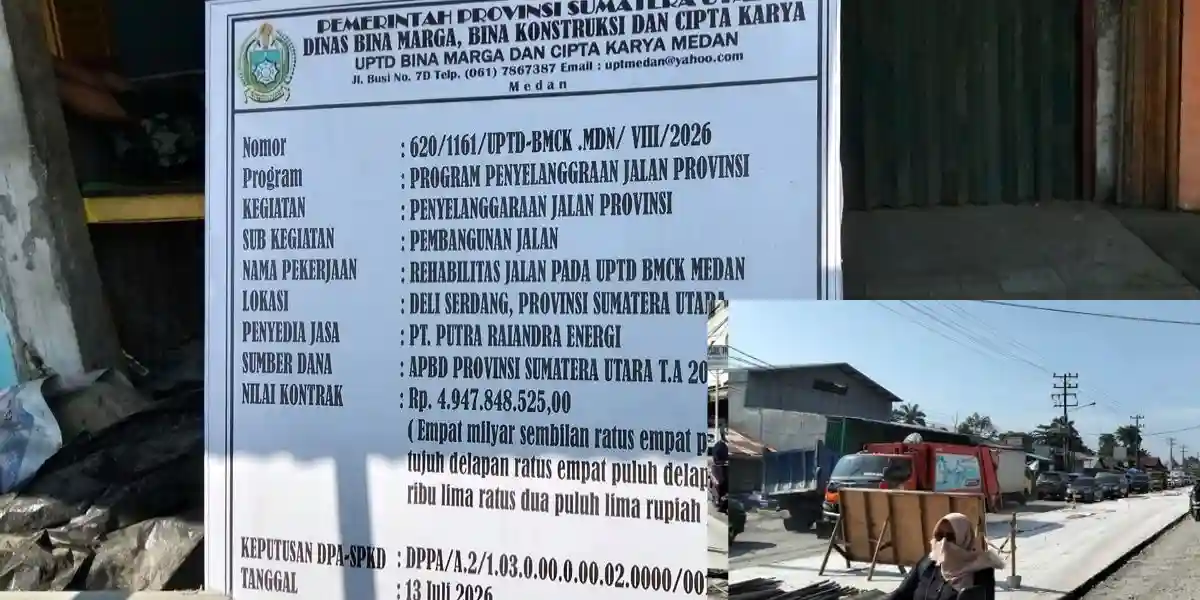 Proyek Jalan Veteran Pasar 9 Rp4,9 Miliar Belum Rampung, Pengendara Keluhkan Kemacetan Parah