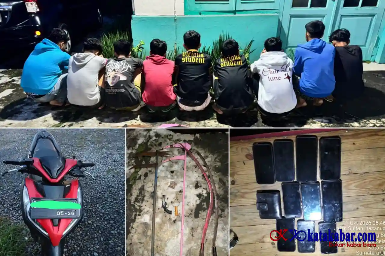 Tim LIBAS Polres Binjai Gagalkan Tawuran, Sembilan Remaja Berhasil Diamankan