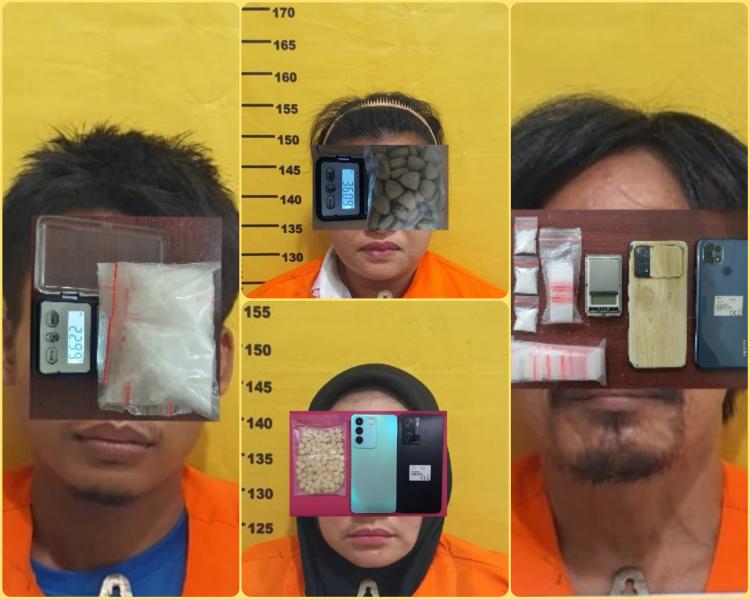 Resnarkoba Polres Bengkalis Sikat 4 Pelaku Sabu dan Pil Ekstasi di Dua Kecamatan