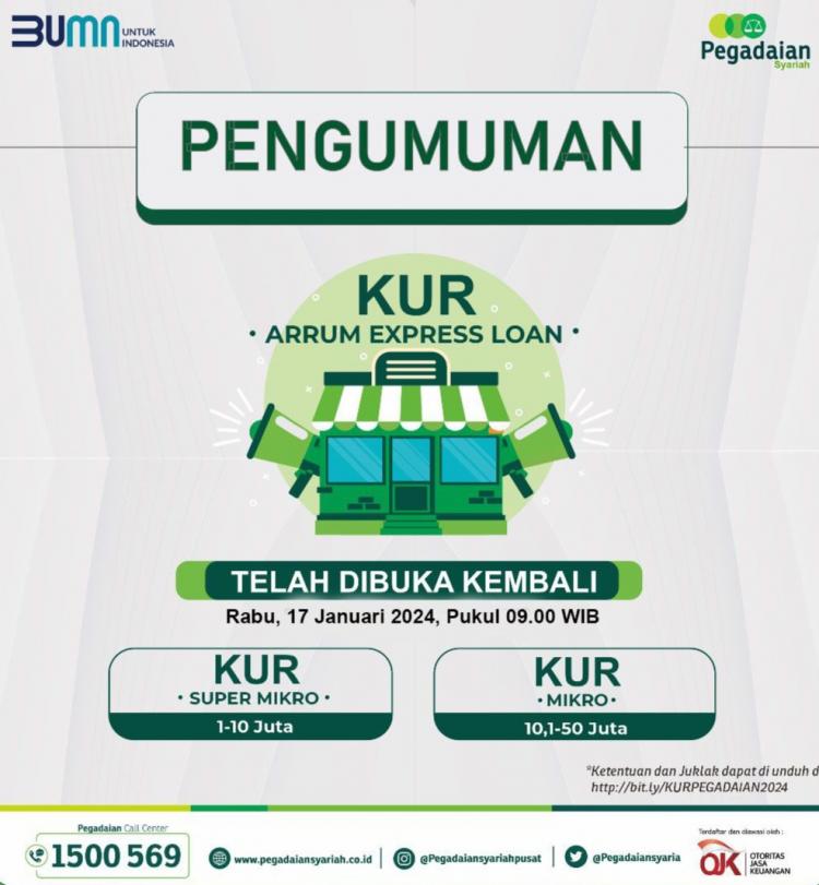 KUR Pegadaian Resmi Buka Tahun 2024, Ayo Cek Syarat!