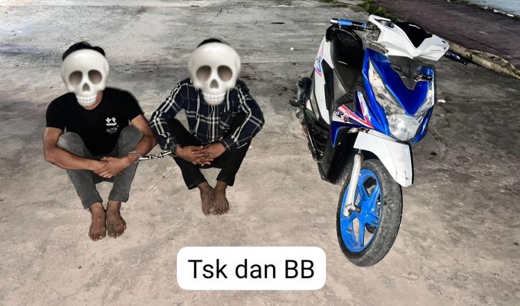 Maling Sepeda Motor, Dua Pria Digaruk Tim Opsnal Polsek Mandau