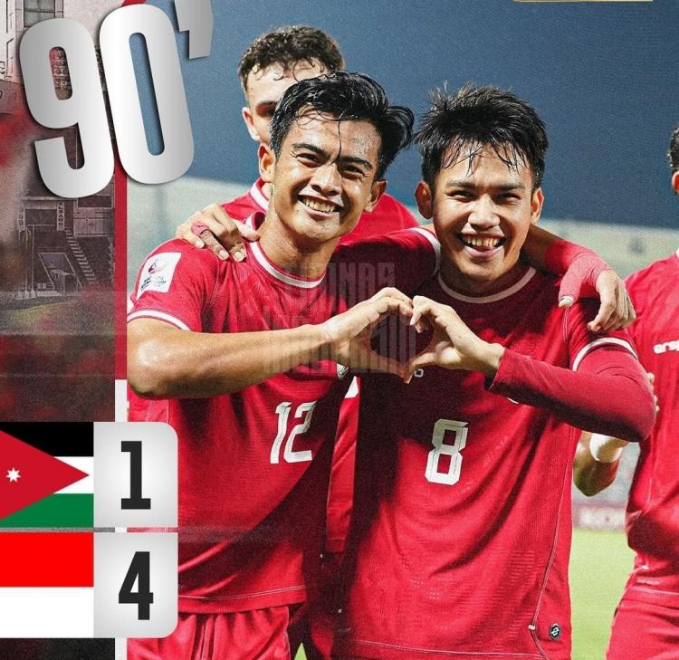 Bantai Yordania 1-4, Indonesia Lolos 8 Besar Piala Asia U23 2024