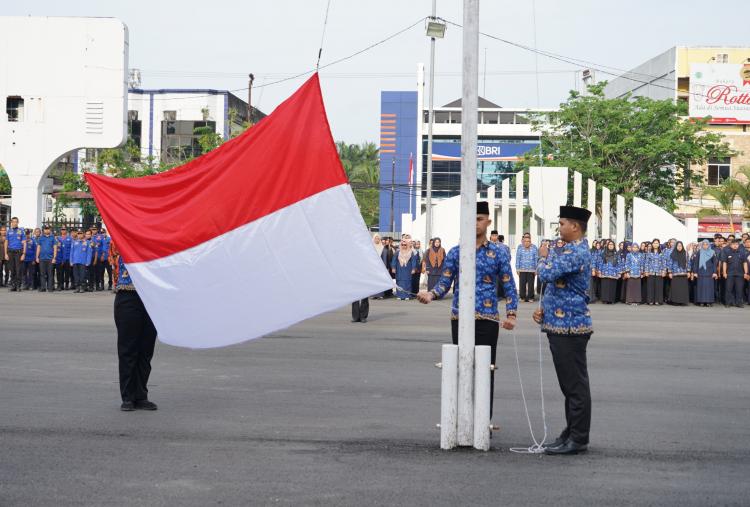 Camat Mandau Jadi Irup Upacara Peringatan Harlah Pancasila di Kecamatan Mandau