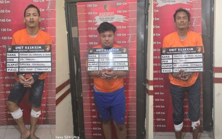 Polsek Medan Baru Tangkap Komplotan Curanmor yang Resahkan Warga, Dua Pelaku Dilumpuhkan