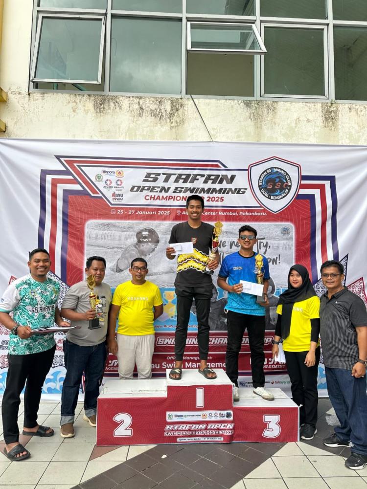 Stafan Duri Raih Juara Umum Stafan Open Swimming Championship 2025 Tingkat Nasional di Riau