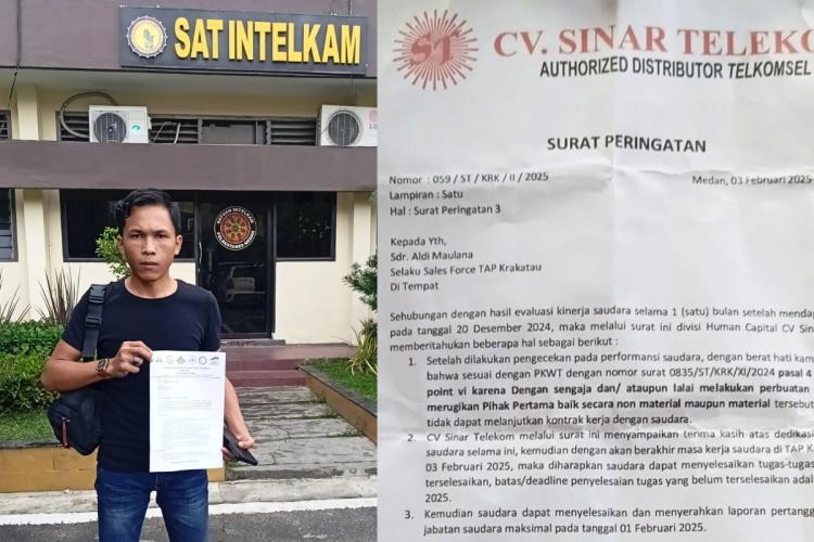 CV Sinar Telekom Dituding PHK Karyawan Secara Sepihak, KMMB Sumut Akan Gelar Aksi Damai