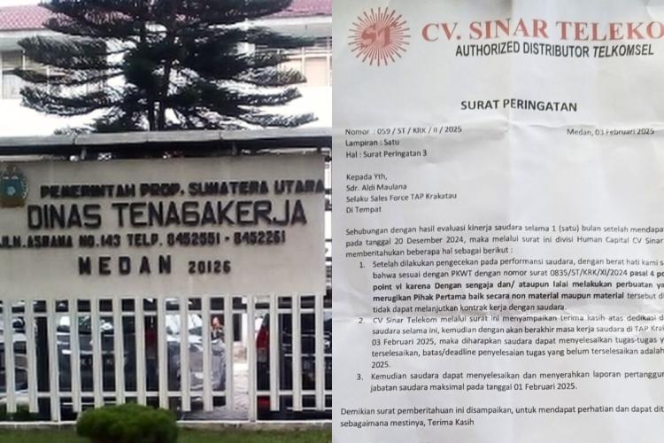 Soal Karyawan Yang Terkesan di PHK Secara Sepihak, Disnaker Sumut Akan Periksa CV Sinar Telekom