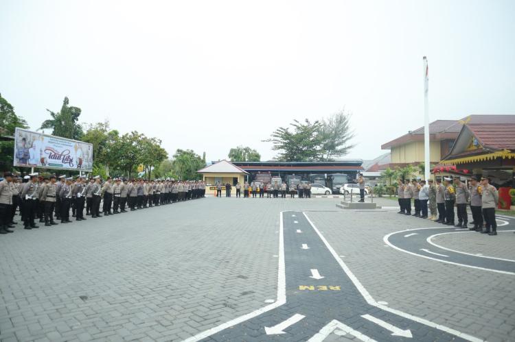 Ratusan Personel Polres Inhu Siap Amankan Perayaan Idul Fitri 1446 H
