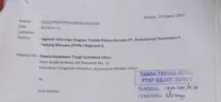 Mantan Dirut PTPN II Dilaporkan ke Kejatisu, Dugaan Terima Aliran Penjualan Lahan Eks HGU