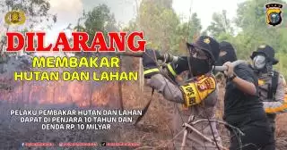 Kemarau Tiba! Kapolres Bengkalis: Stop Bakar Lahan dan Hutan Pidana Menanti Pelaku