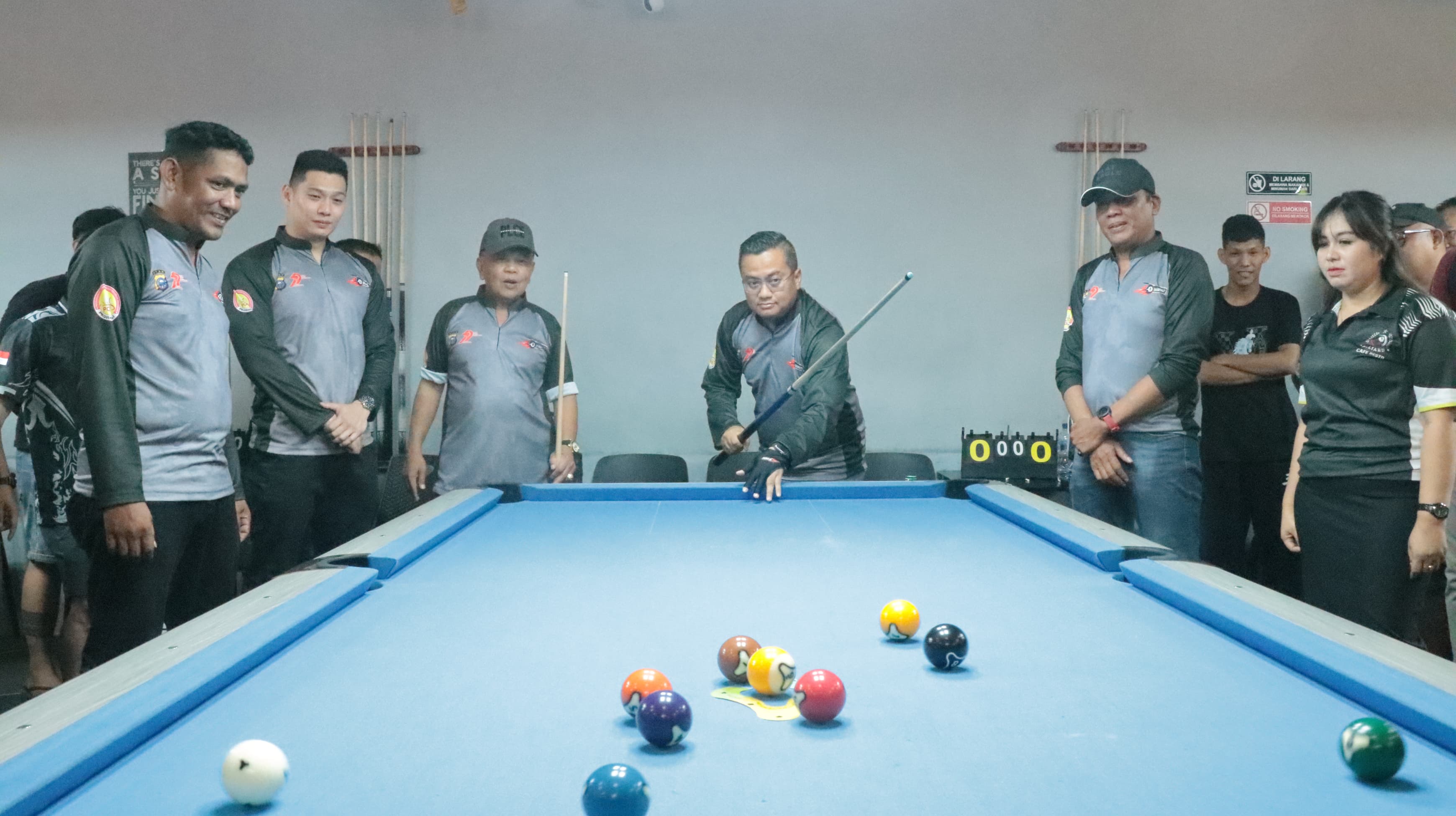 Semarak Bhayangkara ke 79 2025, Kapolres Kepulauan Meranti Buka Turnamen Billiard
