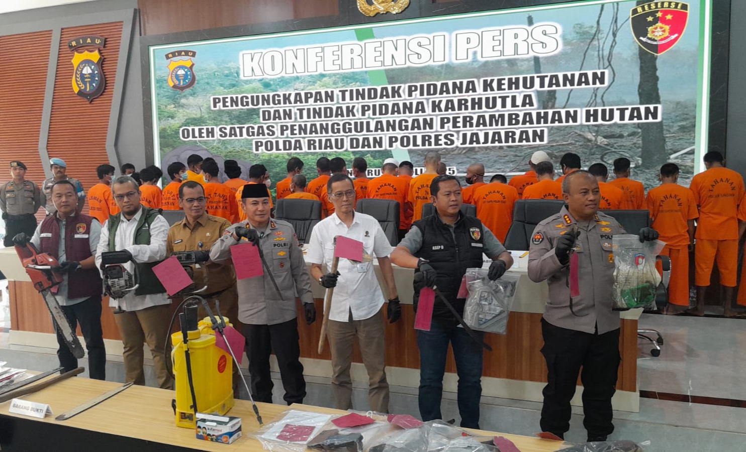Sepanjang 2025, Polda Riau Ringkus 22 Pelaku Pembakar Hutan