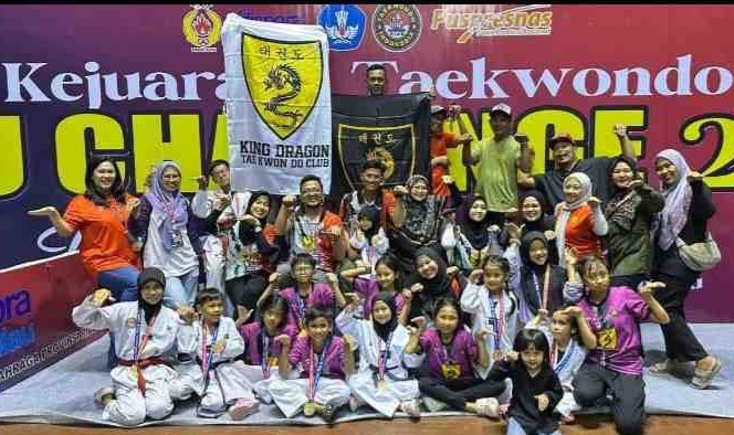 Wow! Dojang King Dragon Juara Umum 3 di Kejuaraan Taekwondo Riau Challenge 2025