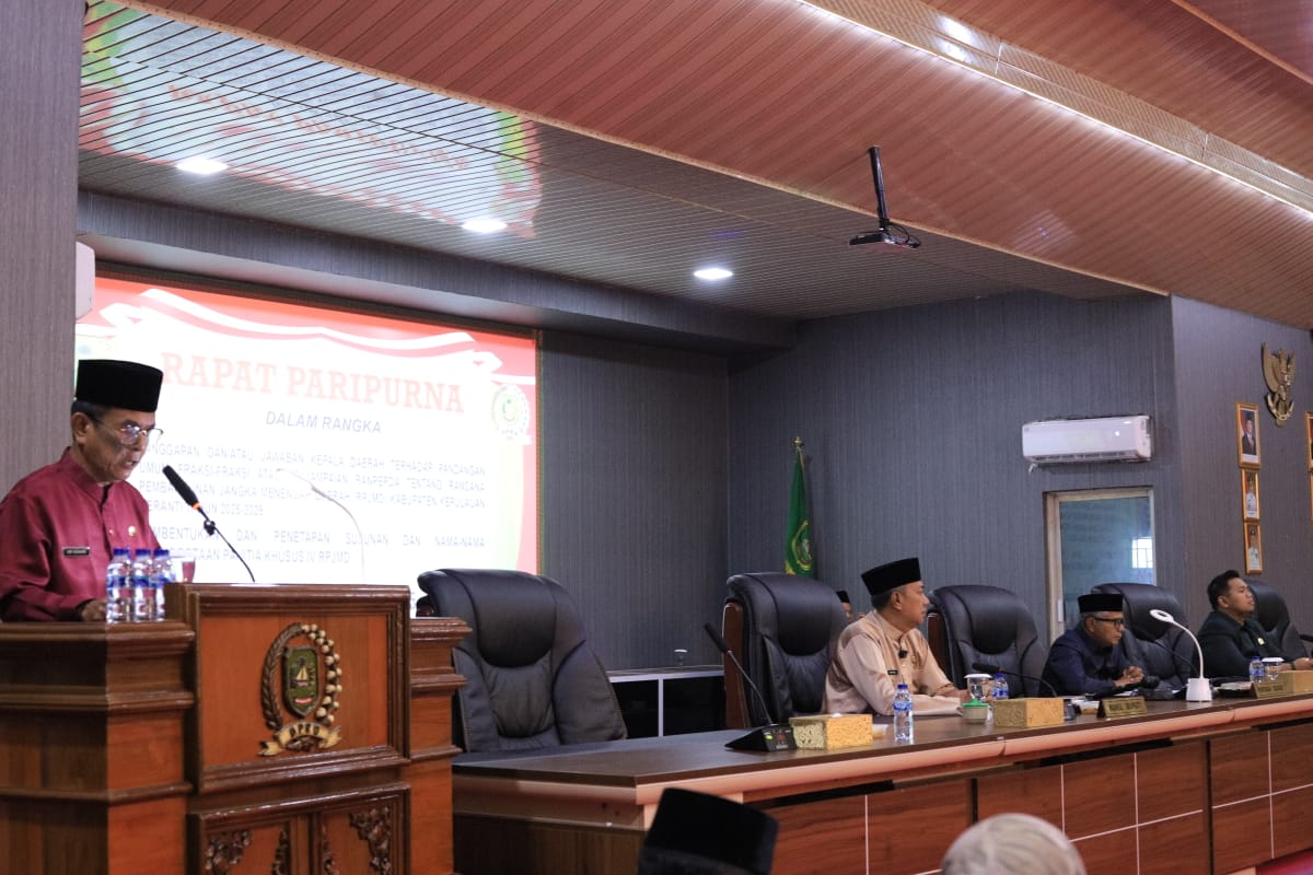 Susun Arah Pembangunan, DPRD Kepulauan Meranti Matangkan RPJMD 2025–2029 Lewat Paripurna