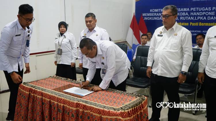 Wujudkan Pemasyarakatan Bersih dan Berintegritas, Kanwil Ditjenpas Sumut Teken Komitmen Bersama