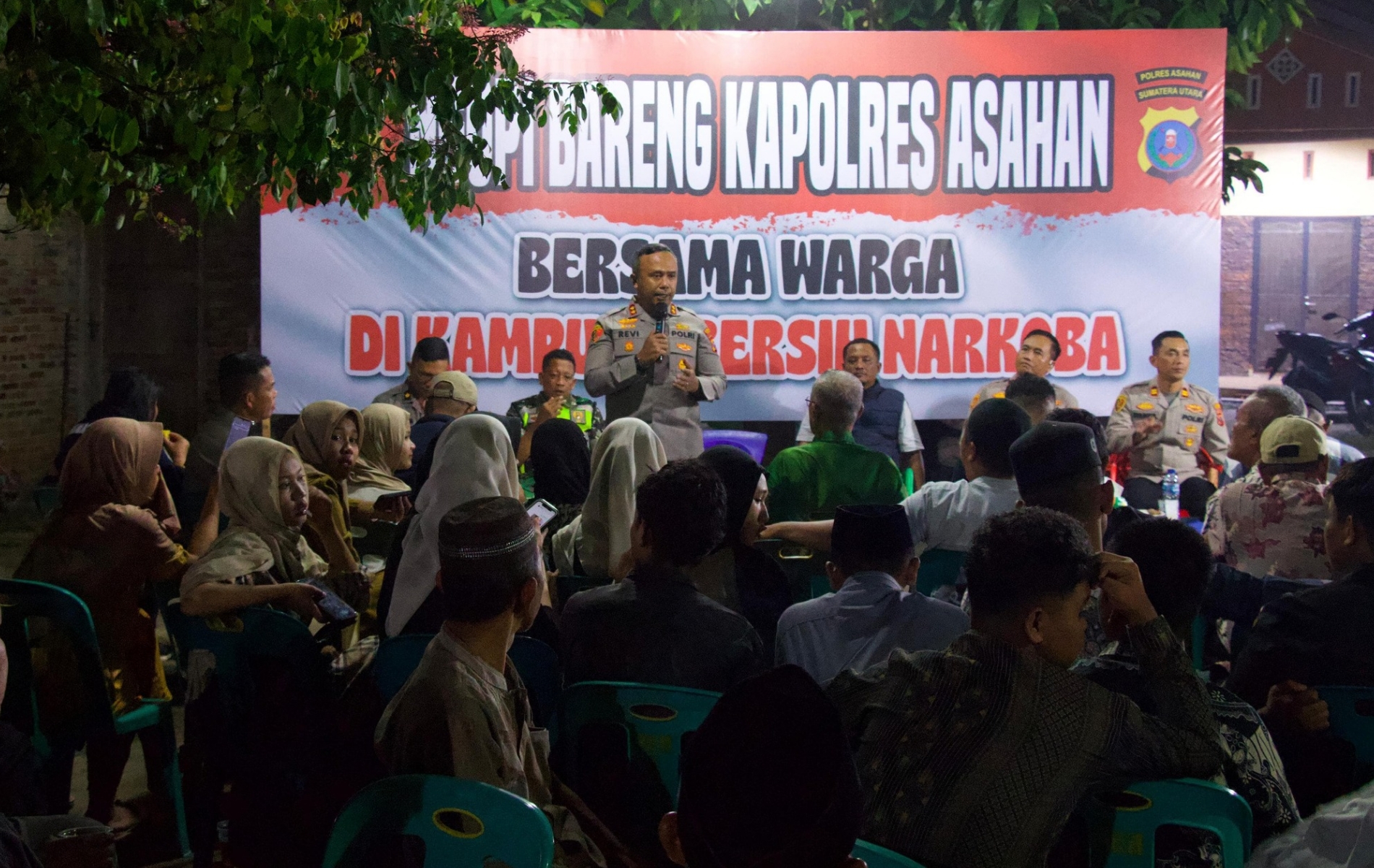 Kapolres Asahan Ramah Tamah dengan Warga Jalan Durian, Perkuat Kampung Bersih Narkoba