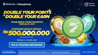 Bittime Hadirkan Mining Points 2.0 #DoubleEarnDoublePoints Prize Pool lebih dari $30,000