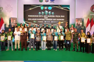 Polda Riau Kukuhkan 23 Duta Anti Narkoba 2026 Artis Hingga Anak Muda Terlibat