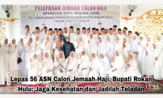 Lepas 56 ASN Jemaah Haji, Bupati Anton: Jadilah Teladan di Tanah Suci