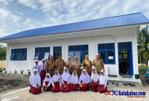 PTPN Group Rescep Bangun Gedung Sekolah di Rohul Pasca Terbakar