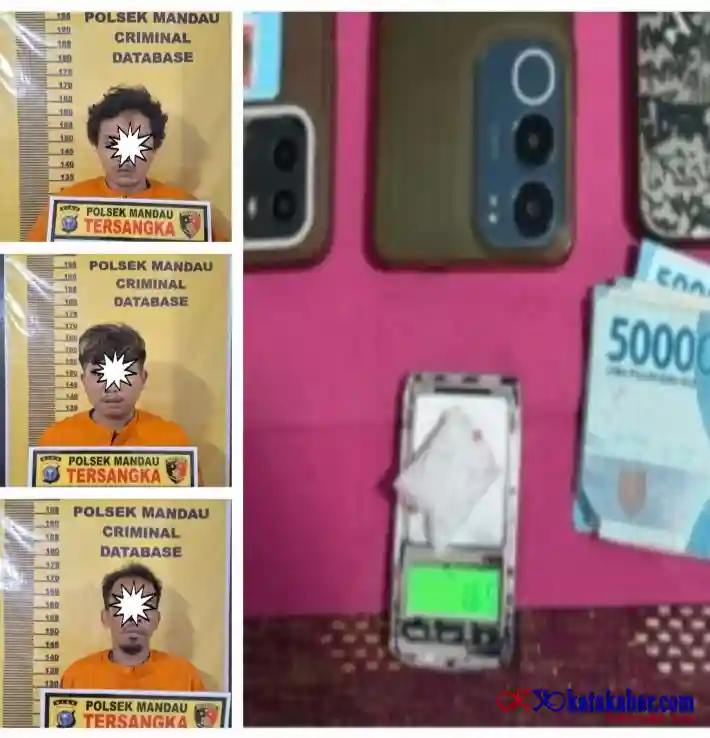 Polsek Mandau Garuk Tiga Warga Bumbung Gegara Perkara Sabu