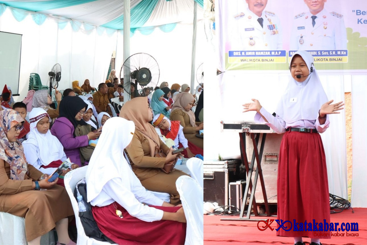 Tanamkan Budaya Literasi, Pemko Binjai Gelar Lomba Bertutur Tingkat SD/MI