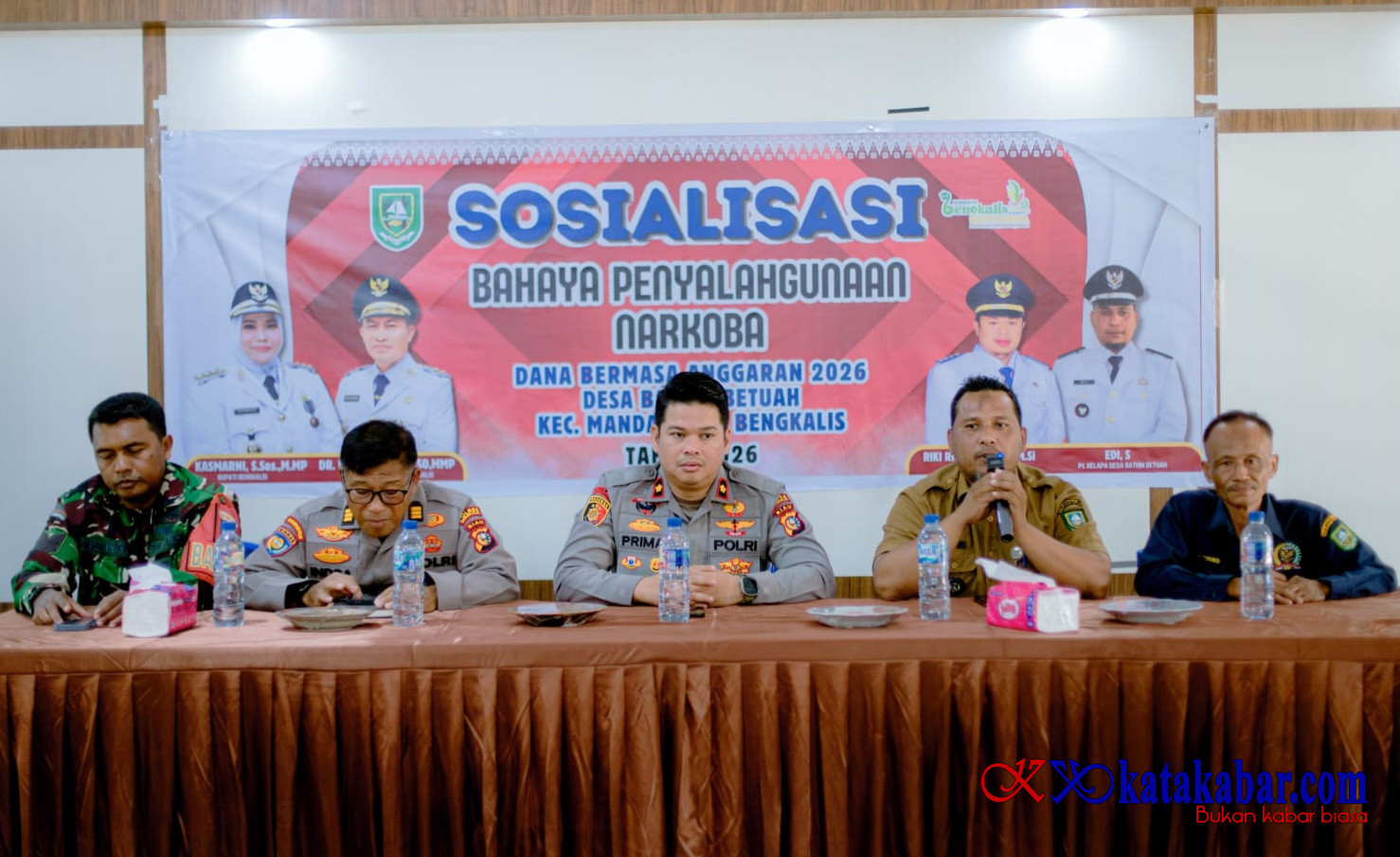 Polsek Mandau Sosialisasi Bahaya Penyalahgunaan Narkoba 'Nun Jauh' di Sebelah Timur Duri