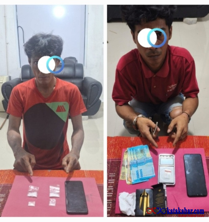 Polsek Mandau Borgol 2 Pria Warga Balik Alam dan Simpang Padang Gegara Sabu