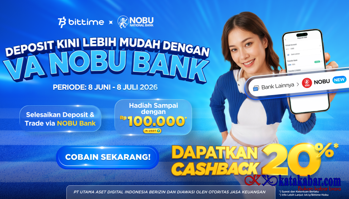 Gandeng Nobu Bank, Bittime Luncurkan Program Cashback "10 Menit dari Indonesia ke Wall Street"