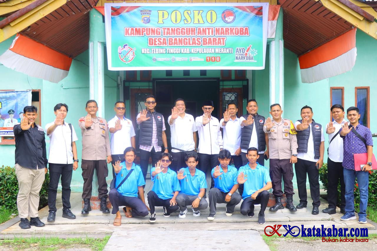 Injakkan Kaki di 'Tanah Jantan', Tim Polda Riau Nilai Kampung Tangguh Anti Narkoba Banglas Barat
