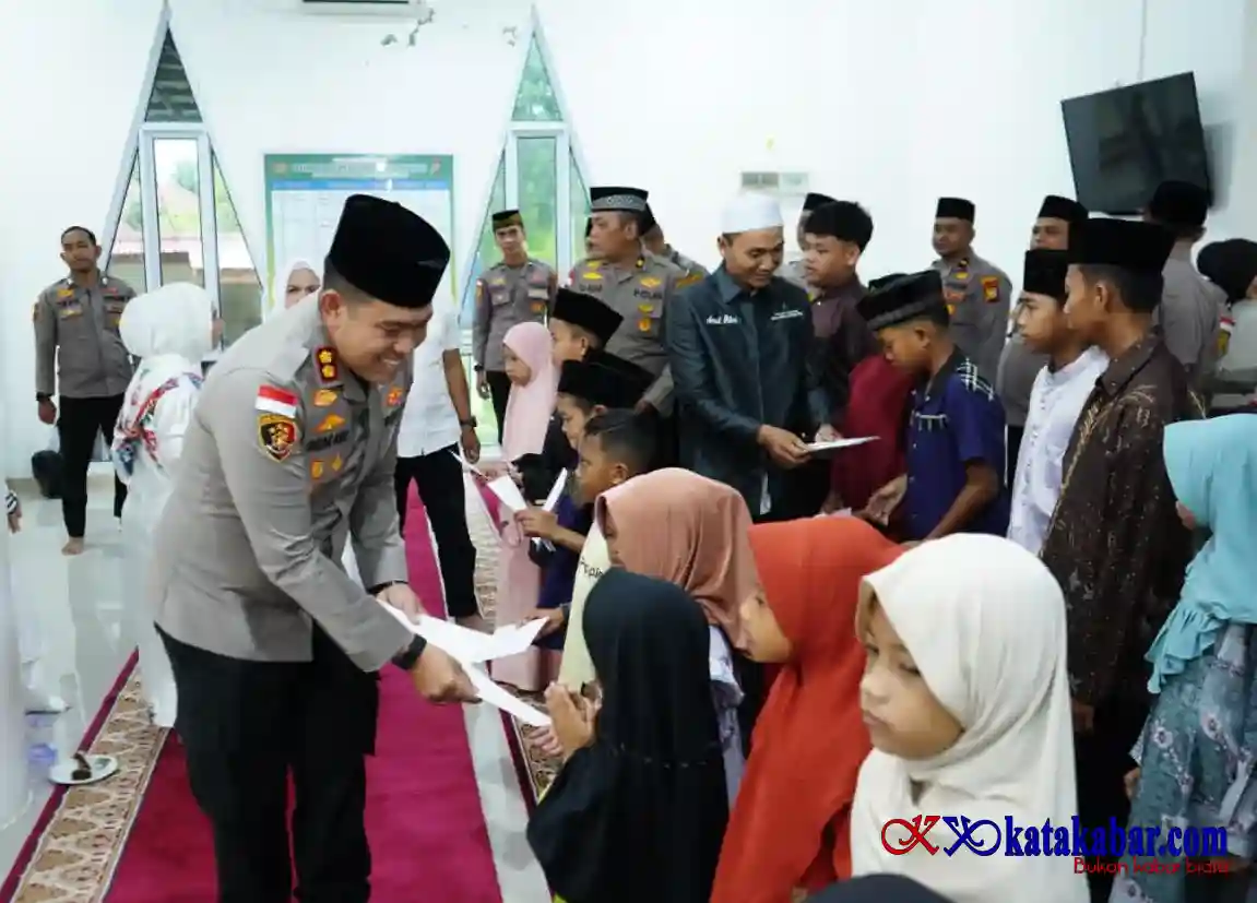 Peringatan Maulid Nabi.Muhammad SAW, Polres Kepulauan Meranti Berbagi Kebahagiaan Bersama Anak Yatim