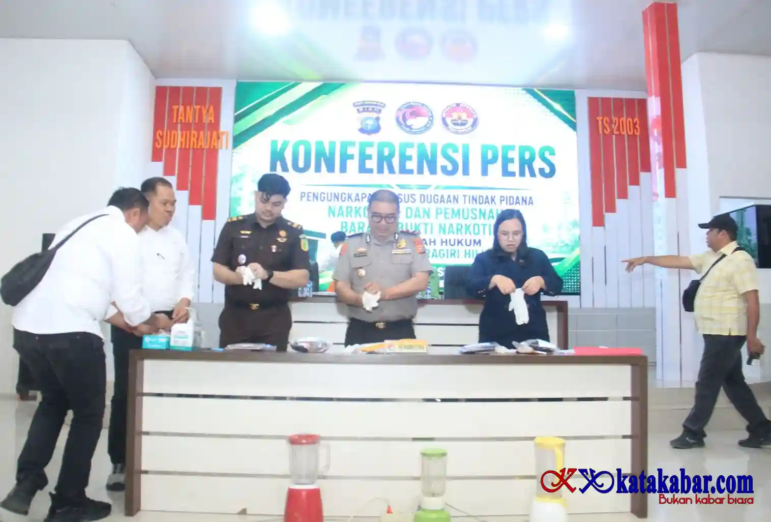 Ungkap Lima Kasus Narkotika, Polres Inhil Musnahkan 337,85 Gram Sabu dan 5.707 Butir Ekstasi