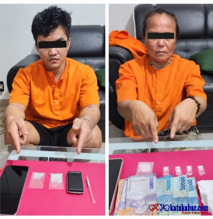 Satu Jam Perburuan, Reskrim Polsek Mandau Tangkap Dua Pelaku Penyalahgunaan Sabu