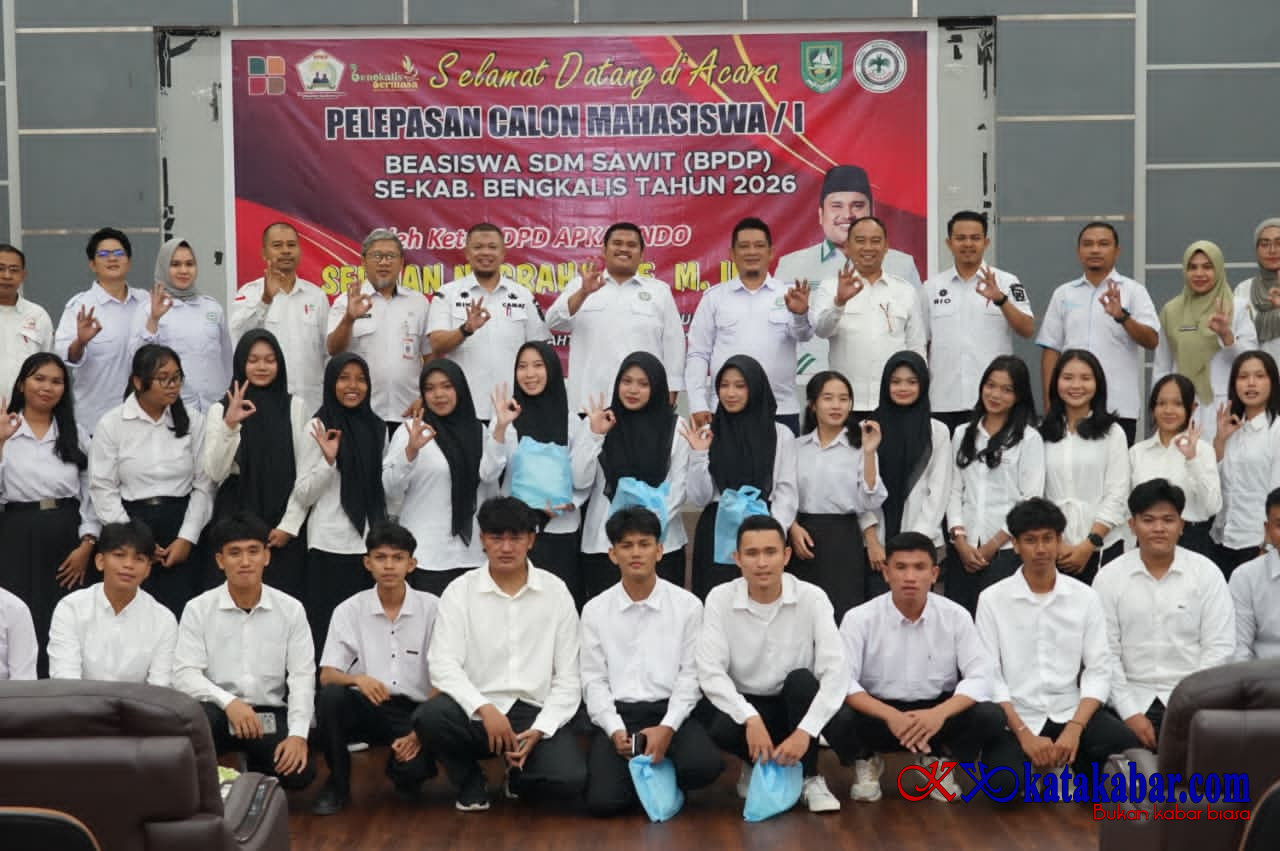 Lepas Tiga Ratus Camaba Beasiswa SDM Sawit BPDP) se Kabupaten Bengkalis 2026, Ini Pesan Camat Mandau