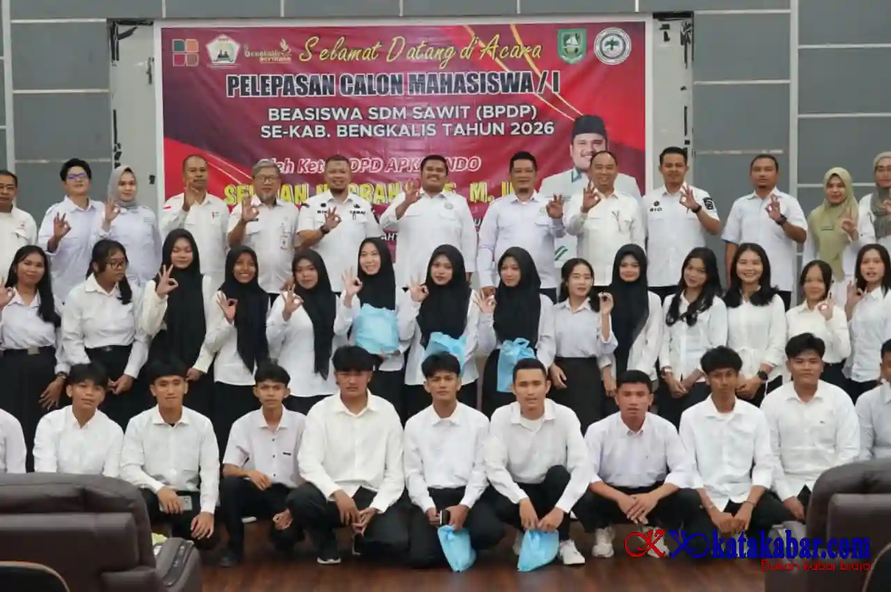 Lepas Tiga Ratus Camaba Beasiswa SDM Sawit BPDP) se Kabupaten Bengkalis 2026, Ini Pesan Camat Mandau