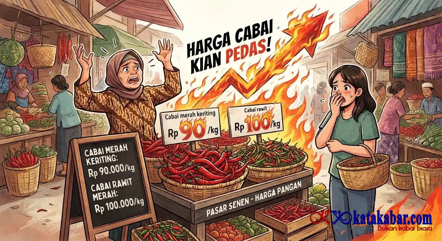 Harga Cabai di Duri Tembus Rp100 Ribu Per Kg, Emak-Emak Mengeluh Pedas Banget