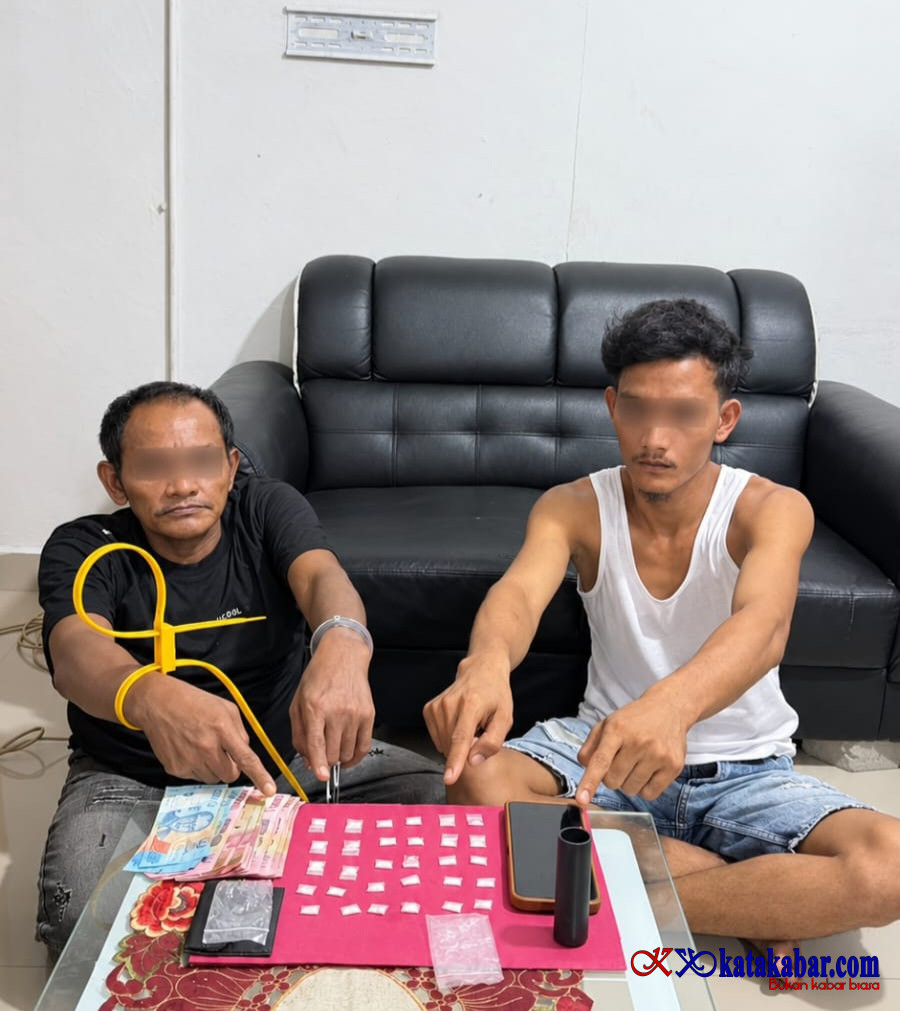 Polisi Ringkus Dua Pelaku di Jalan Libtas Duri-Dumai Km 11 Sita Tiga Puluh Paket Sabu